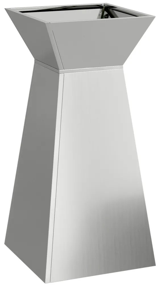 vidaXL Pillér Ültető Ezüst 35 x 35 x 73 cm