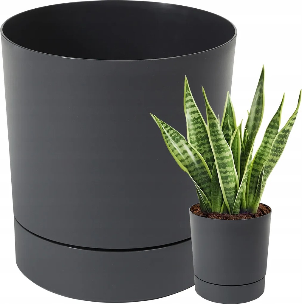 Virágtartó Fedő Virágtartó Állvány Antracit 17,5x18,4 cm