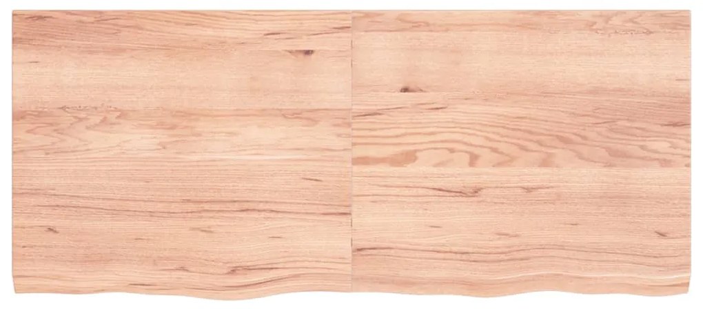 világosbarna kezelt tömör tölgyfa asztallap 140x60x(2-4) cm