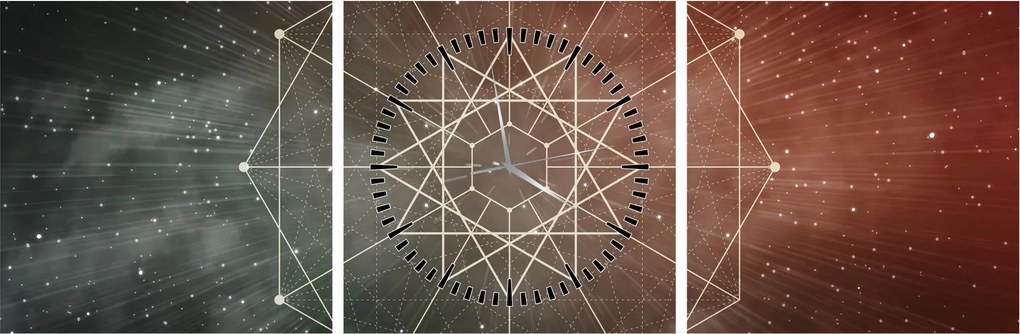 Kép - Kozmikus dodekagram (órával) (90x30 cm)