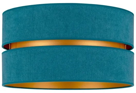 Duolla - Mennyezeti lámpa DUO 1xE27/40W/230V átm. 40 cm türkiz/arany