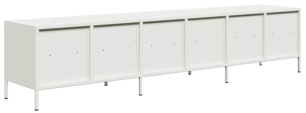 fehér hidegen hengerelt acél TV-szekrény 202 x 39 x 43,5 cm