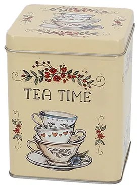 Fémdoboz 88x88x113mm,200g Tea Time