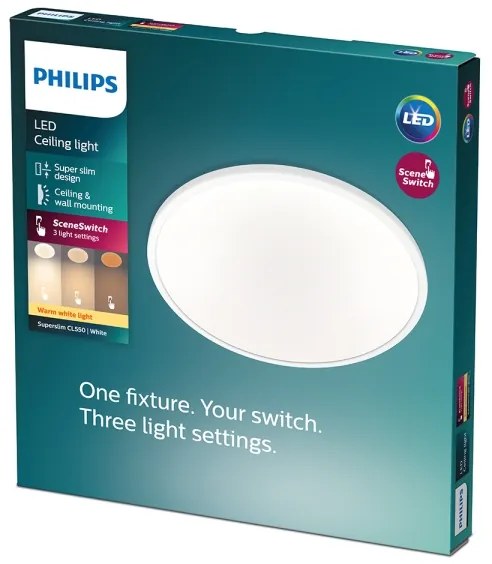 Philips - LED Szabályozható mennyezeti lámpa CLEAR 1xLED/15W/230V 2700K