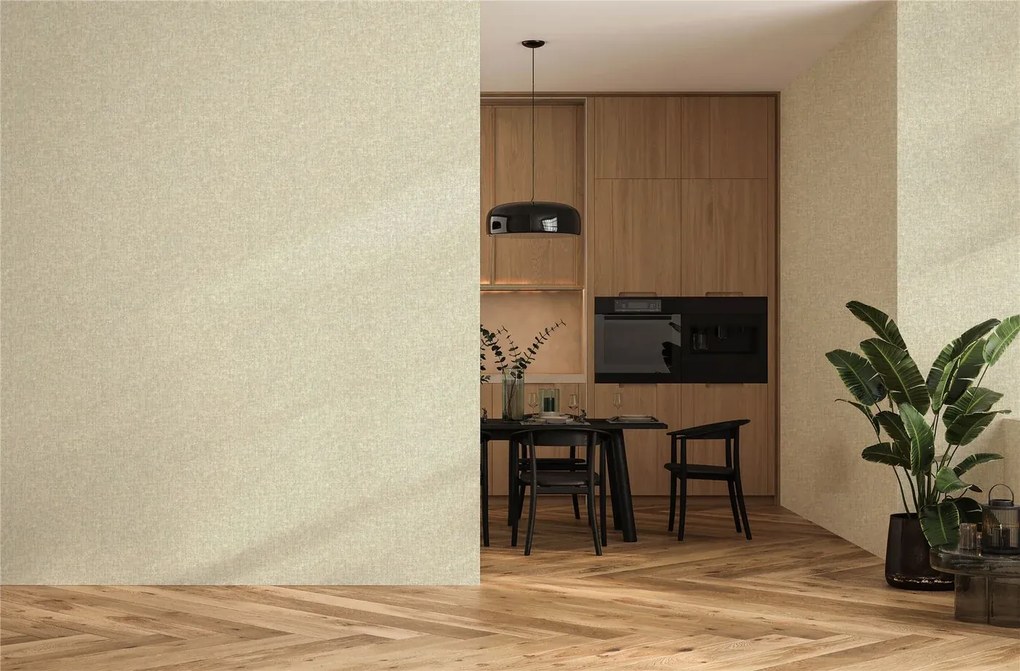 Esselle Home A La Mode Artisan Weave taupe-zöld egyszínű szövet hatású vlies tapéta – 100004EH