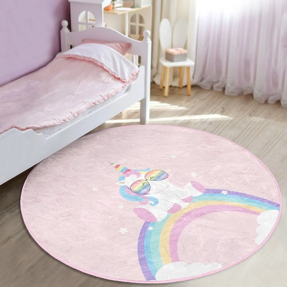 Rózsaszín gyerek szőnyeg ø 120 cm Comfort – Mila Home