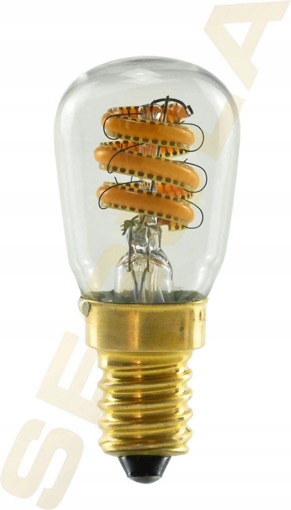 Segula 50411 Led izzó hűtőszekrénybe, lágy, átlátszó, spirál alakú, E14, 2,2 W (9 W) 85 Lm, 1900 K