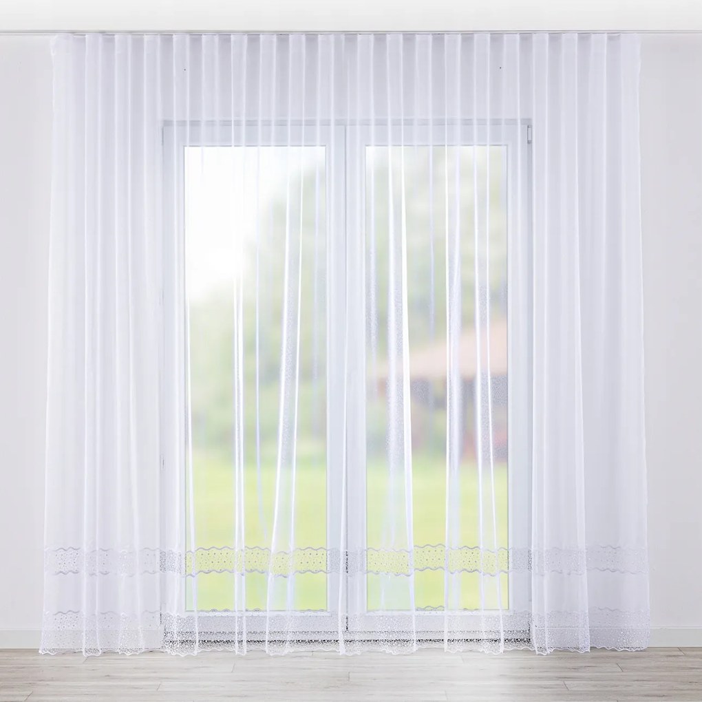 Kész Függöny szalagos wave fátyol 300x265cm fehér