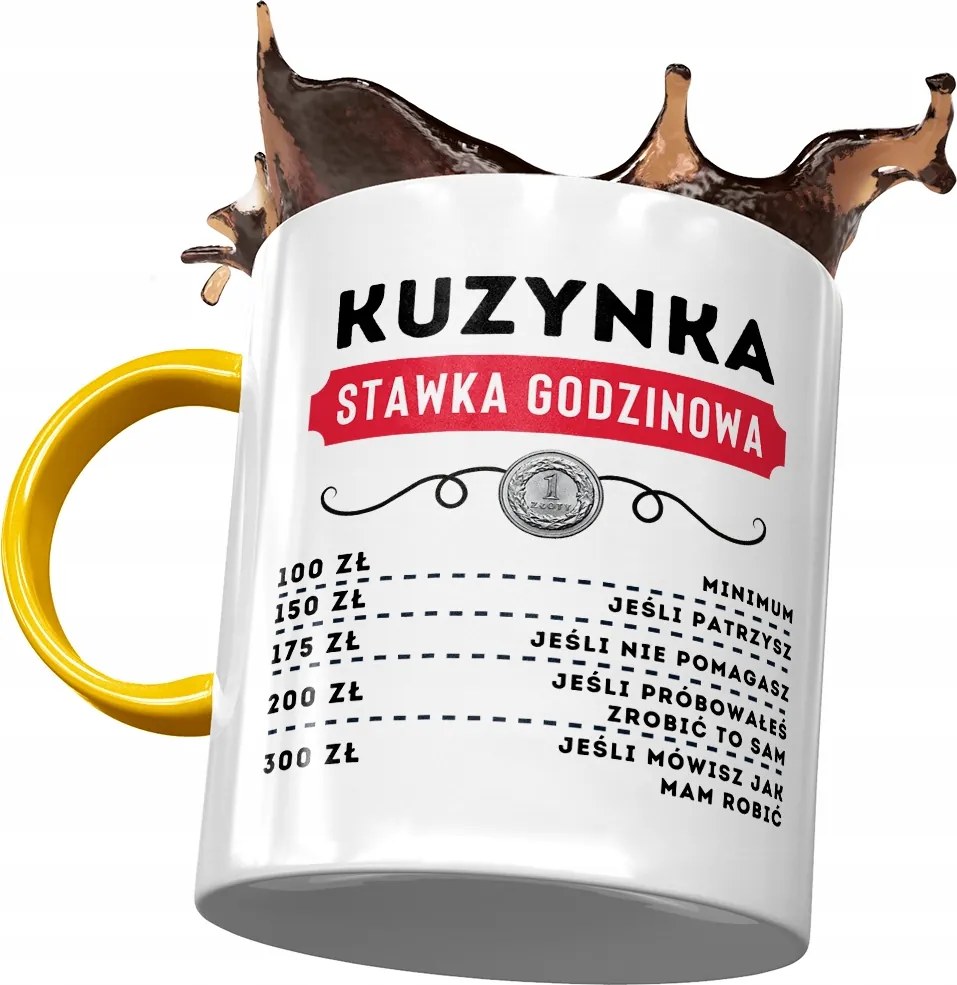 Sárga Bögre Unokatestvérnek Születésnapra Ajándék Nyomtatott Fotóval