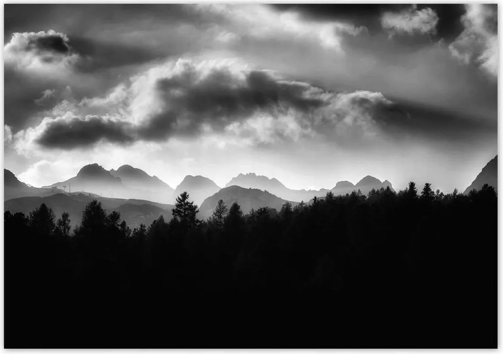 Poszterek 100x70 Panoráma a hegy profiljára