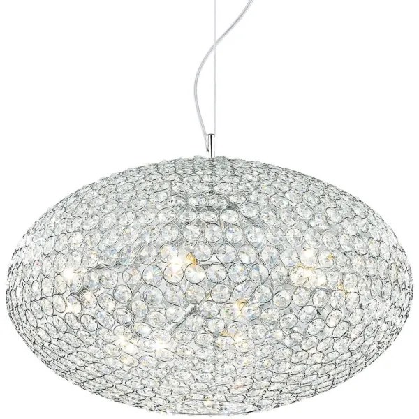 Ideal Lux - Kristály csillár zsinóron ORION 12xE14/40W/230V átm. 60 cm ezüst