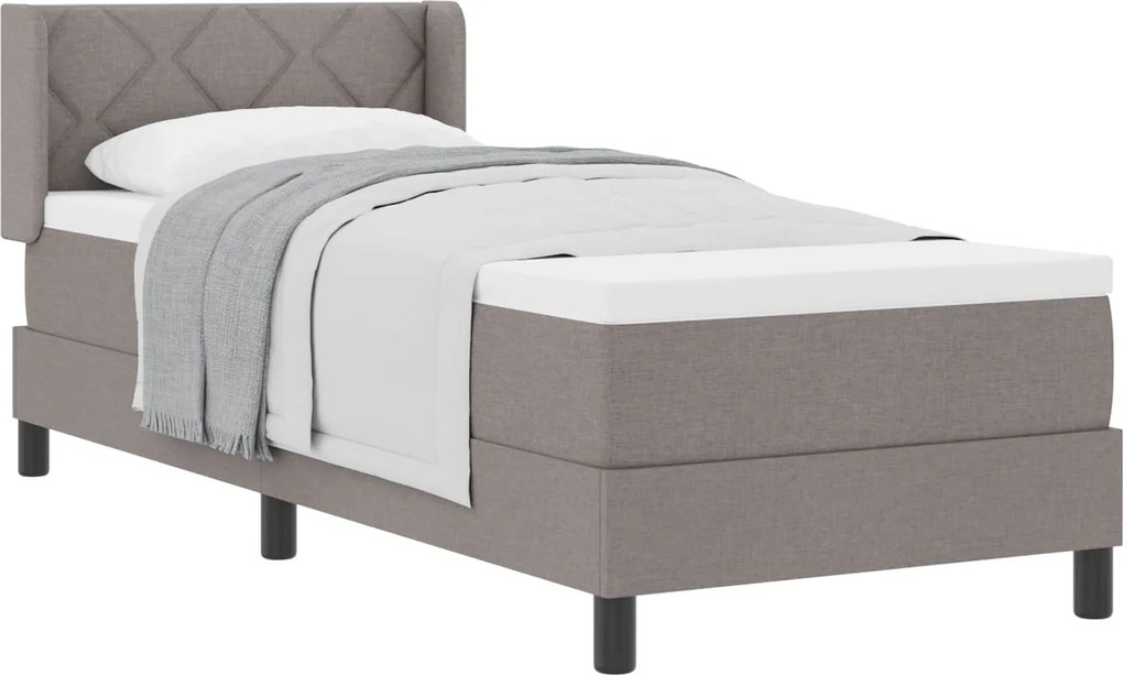 vidaXL Boxrugós ágy matracmal Tópszínű 200 x 80 cm Poliészter