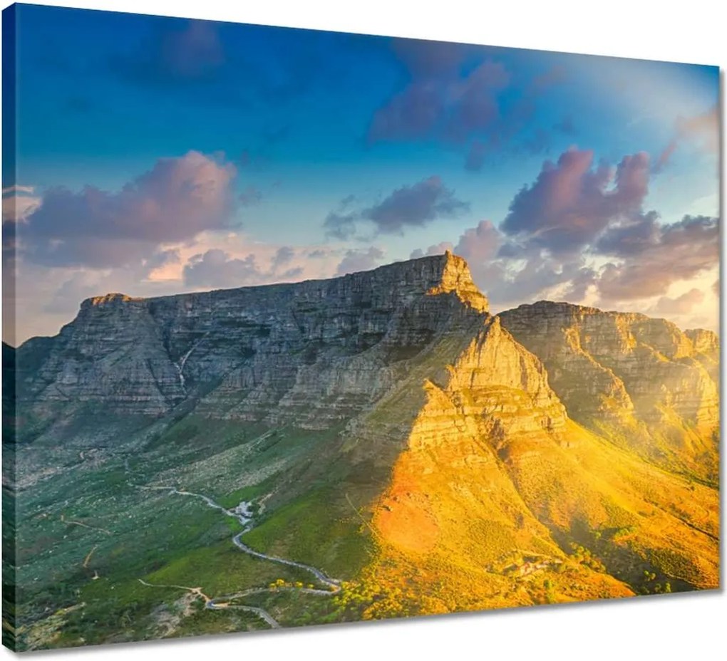 Vászonkép 50x40 Naplemente Hegyek Kilátás