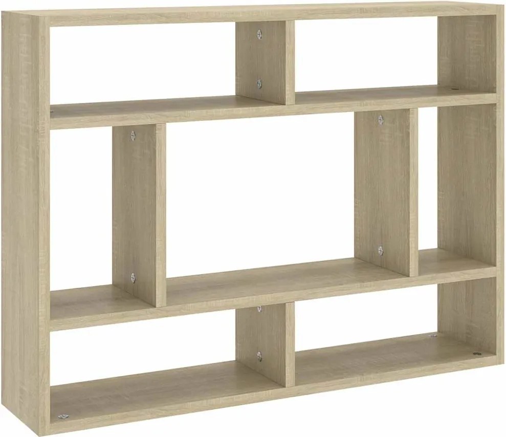 vidaXL sonoma tölgy szerelt fa fali polc 75 x 16 x 55 cm
