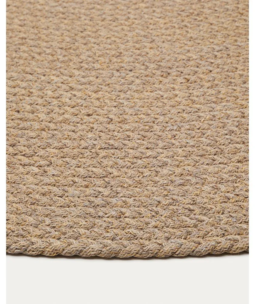 Bézs kerek kültéri szőnyeg újrahasznosított szálakból ø 200 cm Despas – Kave Home