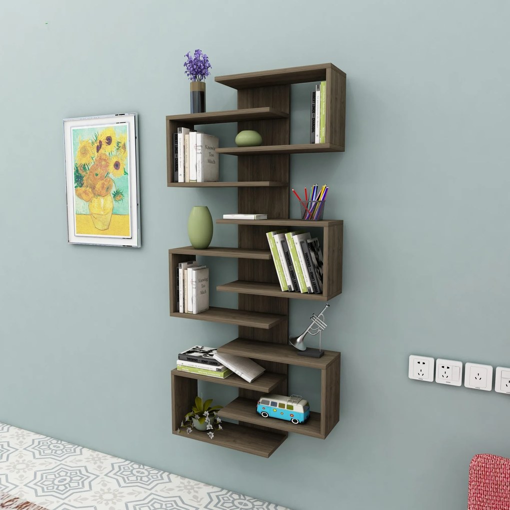 könyvespolc Lotus - Walnut
