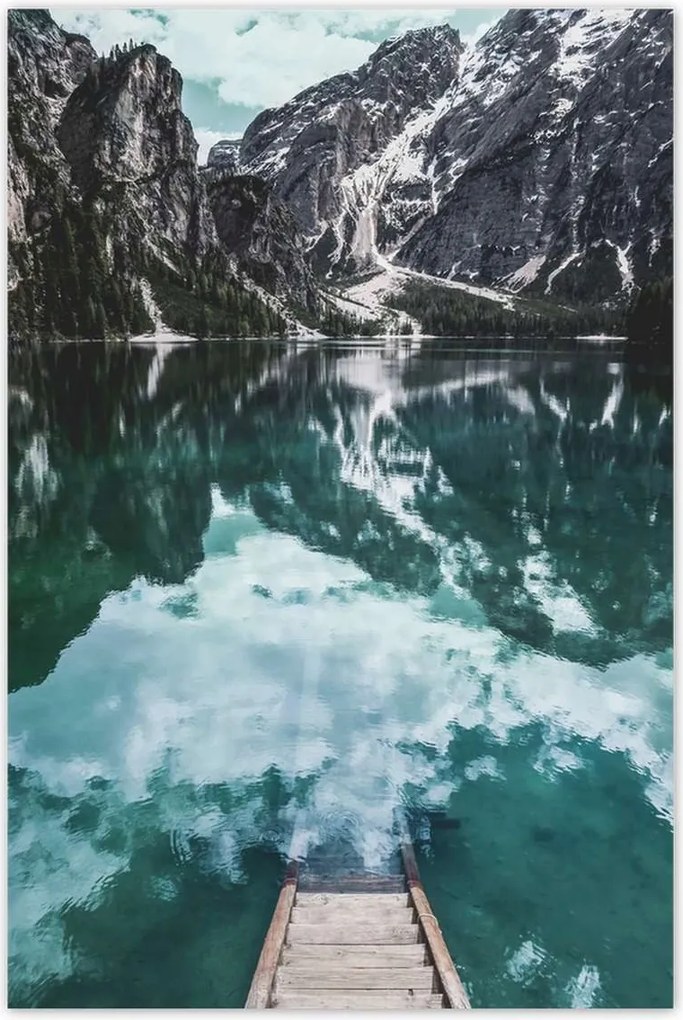 Poszterek 60x90 Tó az Alpokban Hegyek