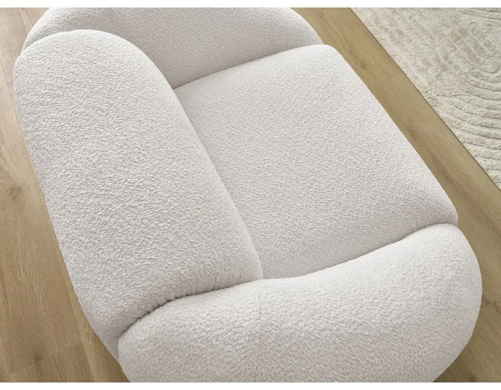 Fehér buklé fotel Tina – Bobochic Paris