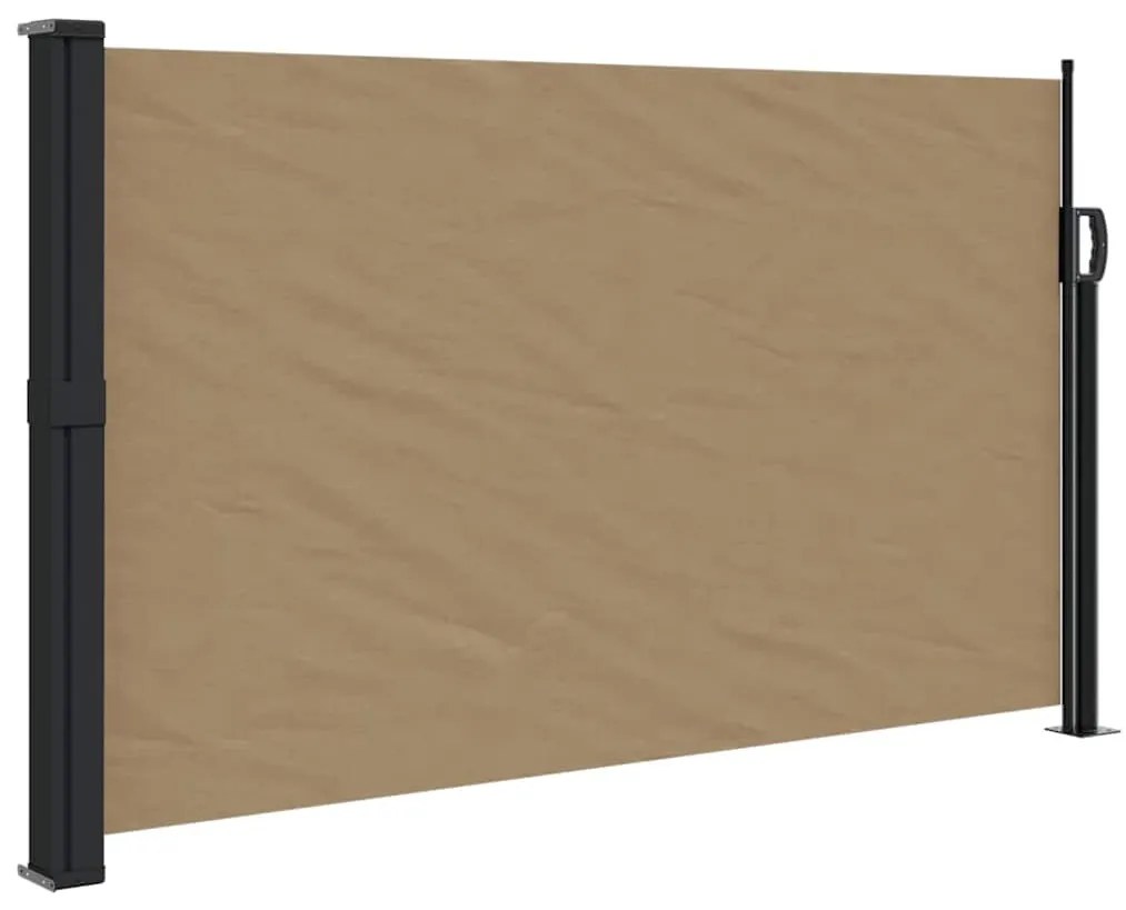 tópszínű behúzható oldalsó napellenző 117 x 300 cm
