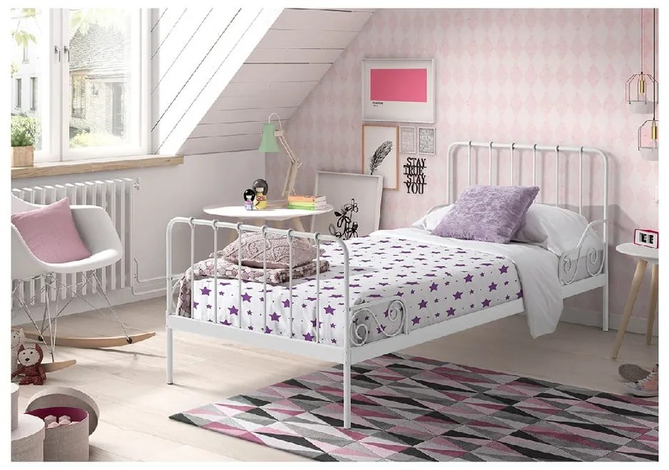 Alice fehér fém gyerekágy, 90 x 200 cm - Vipack