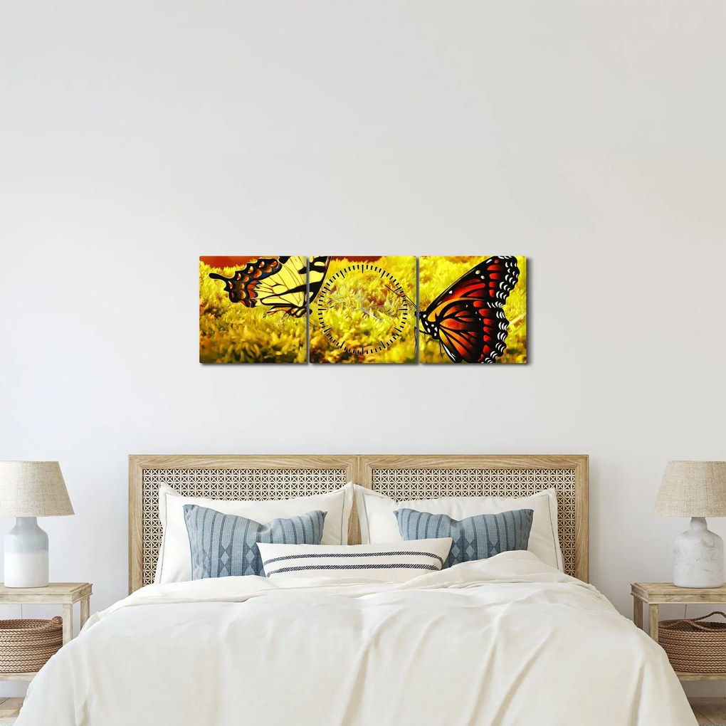 Pillangó képe (órával) (90x30 cm)
