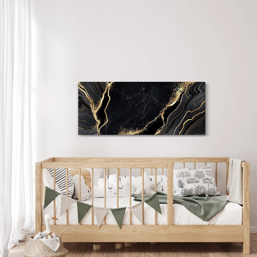 Az arany absztrakció képe (120x50 cm)