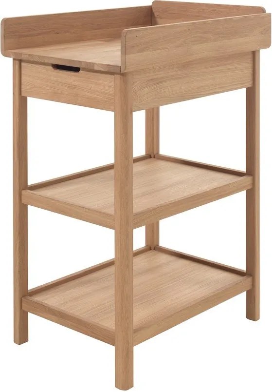 Natúr színű tölgyfa pelenkázó asztal pelenkázó feltéttel Forrest – Vipack