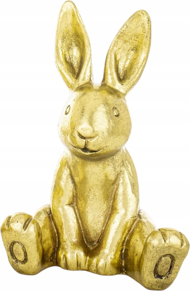 nyuszi figura ülő arany színű 16,5 cm húsvéti dekoráció