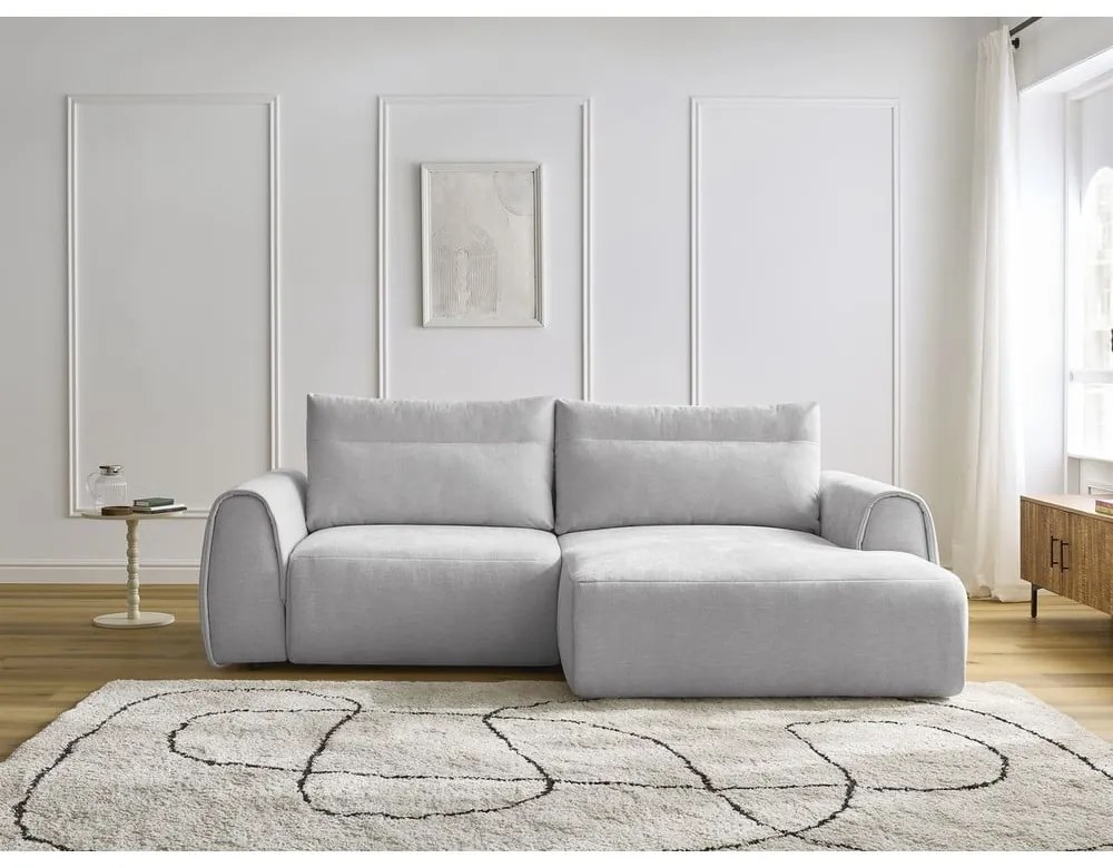 Világosszürke sarokkanapé Aden – Bobochic Paris