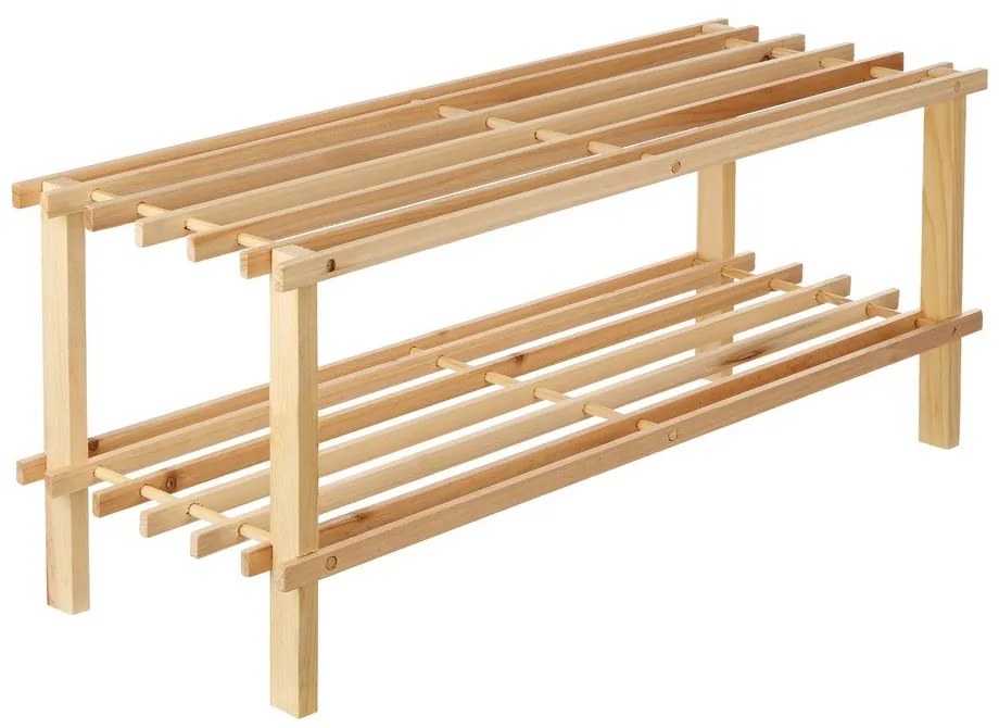 Natúr színű jegenyefenyő cipőtartó – Premier Housewares