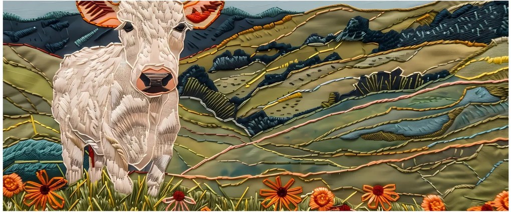 Kép - Kötött motívum utánzata (120x50 cm)