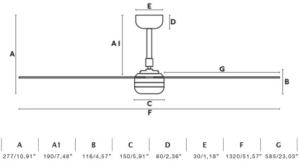 FARO 33816WT-20 - LED Dimmelhető ventilátor PUNT M LED/18W/230V barna/fehér átm. 132 cm WT + távirányító