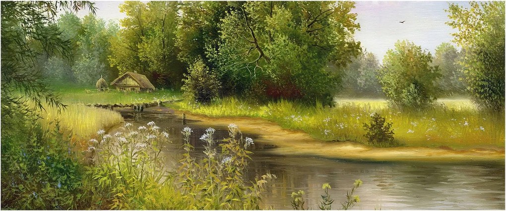 Divatos Flizelin Tapéta Ragasztó Fali 3D Vidéki tájkép 250x104 Ragasztó