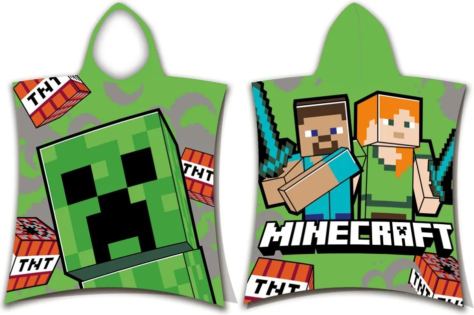 Minecraft TNT strand törölköző poncsó 50x115 cm