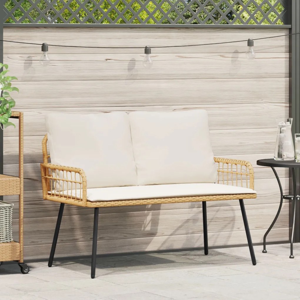 Kerti Pad Natúr 114x64x78 cm Polirattan