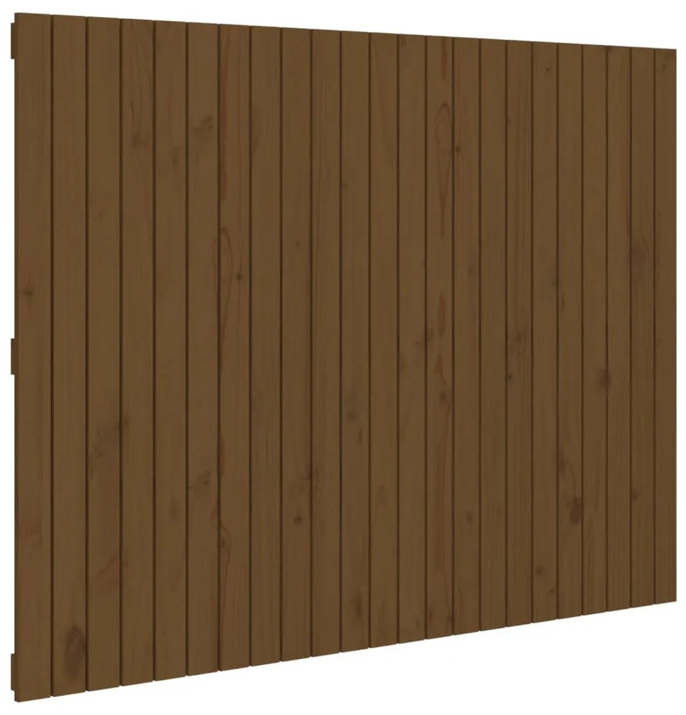 mézbarna tömör fenyőfa fali fejtámla 146,5x3x110 cm