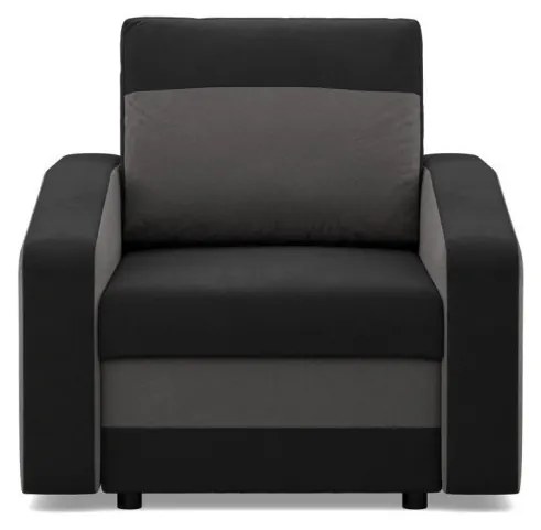 Hewlet fotel, szövet anyag, bonell töltet, fekete - szürke