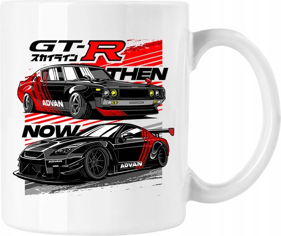 Autós bögre jdm 12 fehér 330ml