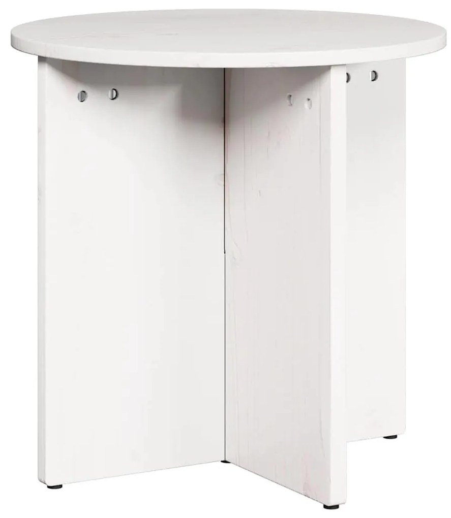 Dohányzóasztal 2 pcs Fehér 41.5 x 41.5 x 41 cm Tömör fenyőfa
