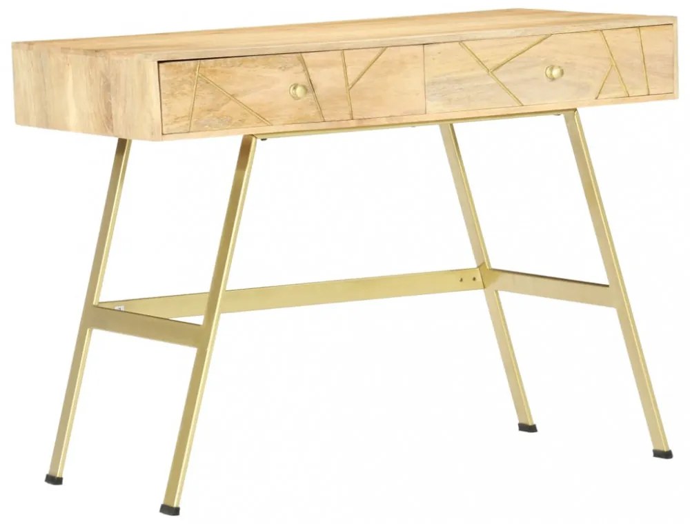 fiókos tömör mangófa íróasztal 100 x 55 x 75 cm
