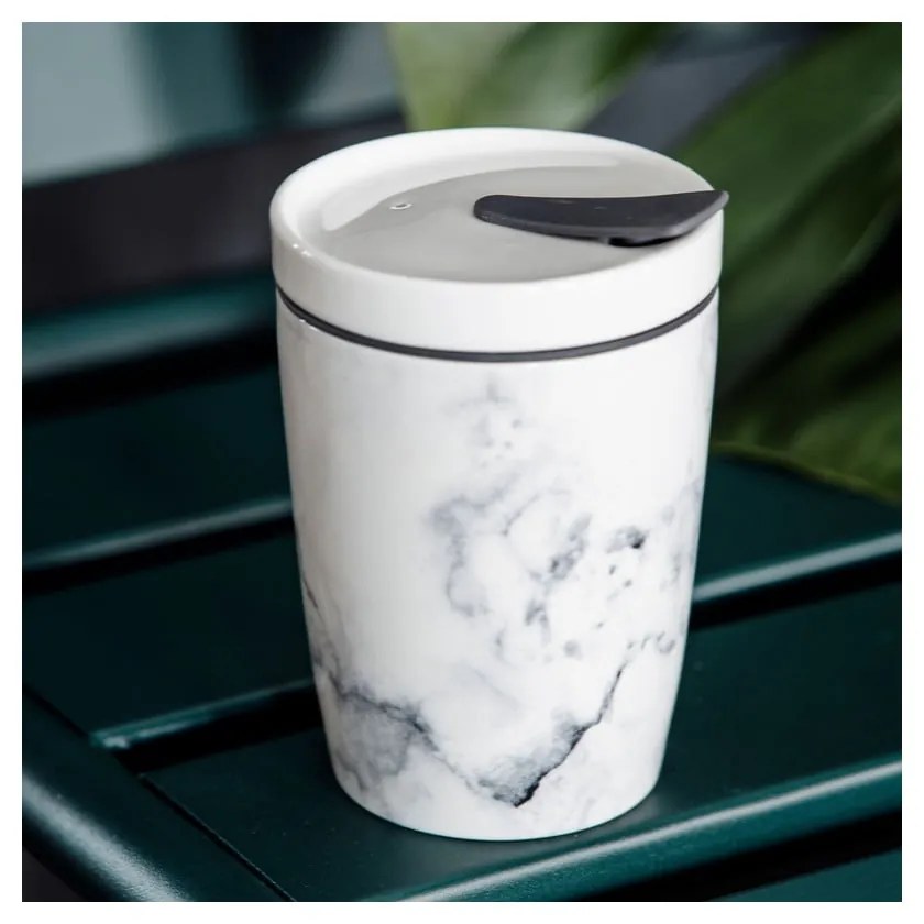 Like To Go szürke-fehér porcelán utazóbögre, 290 ml - Villeroy &amp; Boch