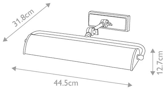 Elstead WINCHFIELD-PLM-AB-OAK - Képmegvilágító WINCHFIELD 2xE14/40W/230V tölgy