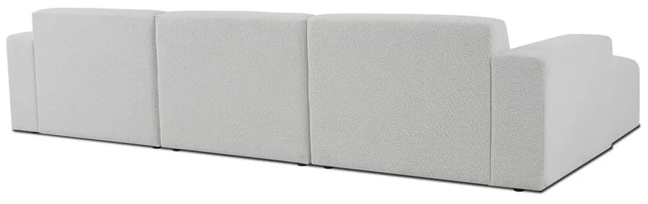 Fehér buklé sarokkanapé (bal oldali) Roxy – Scandic