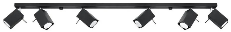 Sollux SL.0460 - MERIDA 6xGU10/40W/230V fekete spotlámpa