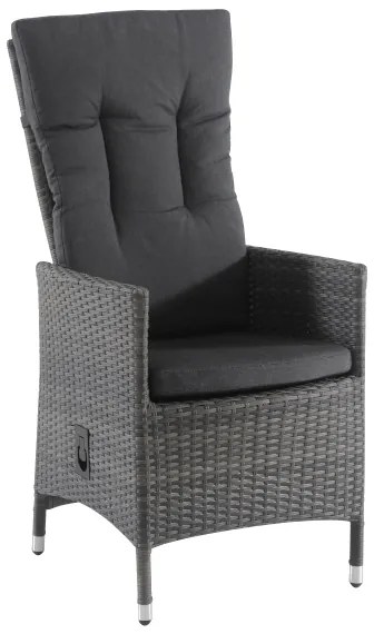 PRAKTIKER KERTI SZÉK PÁRNÁVAL 60X57X112 CM, RATTAN HATÁSÚ