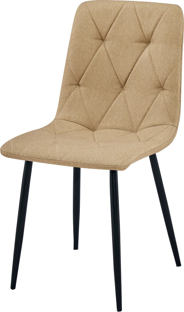 Barna étkezőszék LIBRA fekete lábakkal