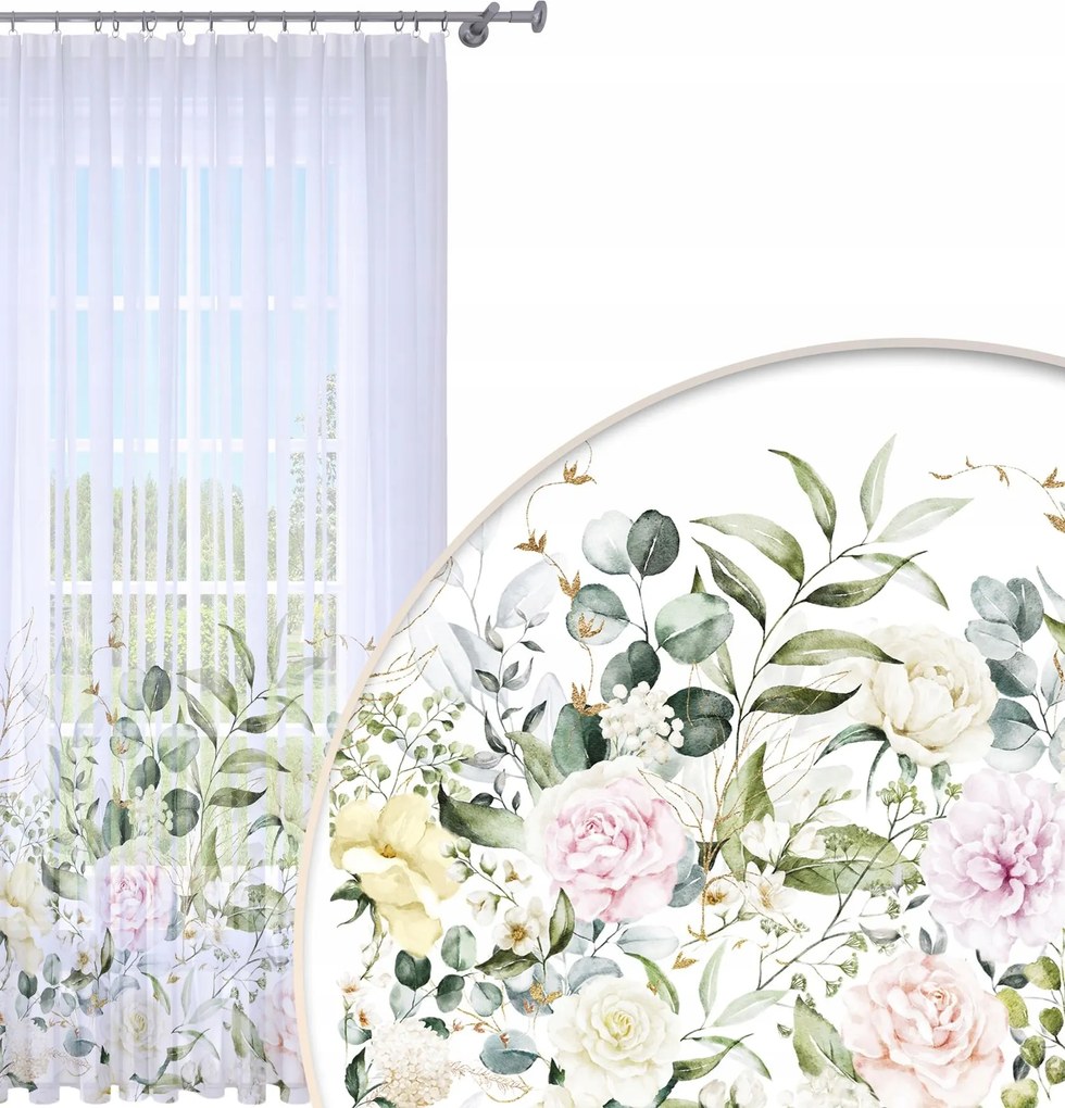 Függöny Kész 140x250 Fátyol Festett Béka Mintás 123