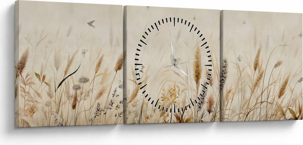 Kép - Wild Meadow (órával) (90x30 cm)