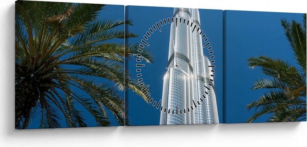 Kép - Burj Khalifa (órával) (90x30 cm)