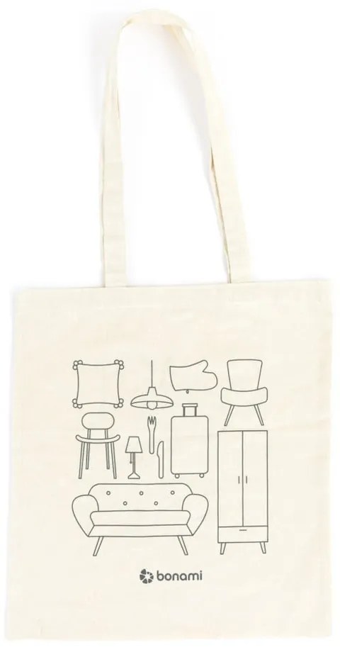 Krémszínű vászontáska - Bonami